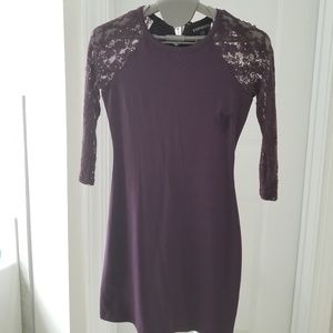 Express lace fitted dress